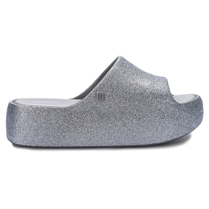 Melissa Free Platform Slide Glitter (COR PRATA)